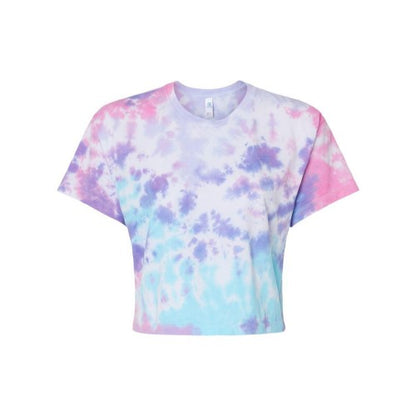 Front - Colortone Women's Tie-Dyed Crop T-Shirt