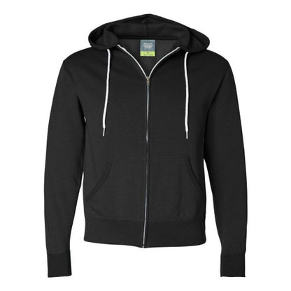 Front - Independent Trading Co. Lightweight Full-Zip Hooded Sweatshirt