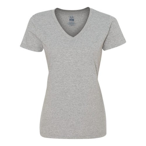 Front - Fruit of the Loom HD Cotton Women's V-Neck T-Shirt