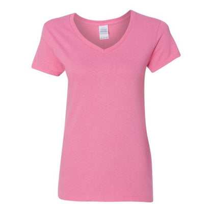 Front - Gildan Heavy Cotton Womens V-Neck T-Shirt
