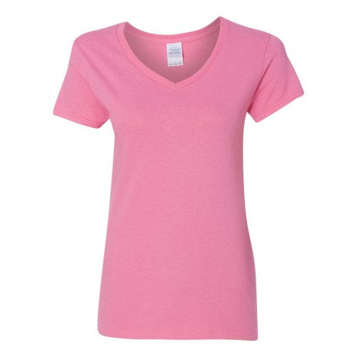 Front - Gildan Heavy Cotton Womens V-Neck T-Shirt