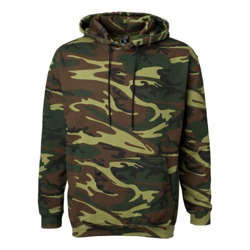 Front - Code Five Camo Pullover Fleece Hoodie