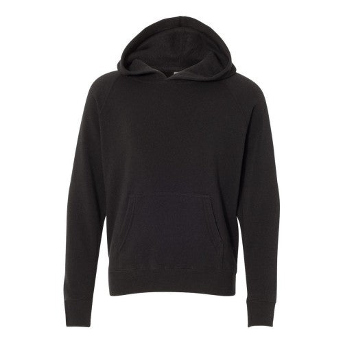 Front - Independent Trading Co. Youth Special Blend Raglan Hooded Sweatshirt
