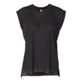 Front - BELLA + CANVAS Womens Flowy Rolled Cuffs Muscle Tee