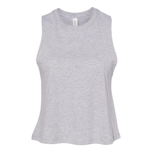 Front - BELLA + CANVAS Women's Racerback Crop Tank