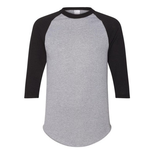 Front - Augusta Sportswear Three-Quarter Raglan Sleeve Baseball Jersey