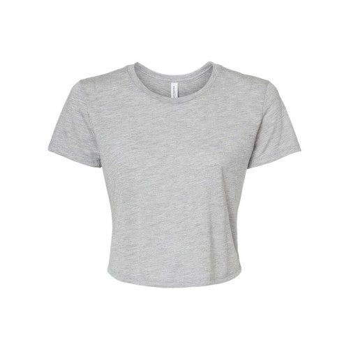 Front - BELLA + CANVAS Womens Flowy Crop Tee