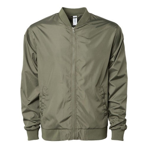 Front - Independent Trading Co. Lightweight Bomber Jacket