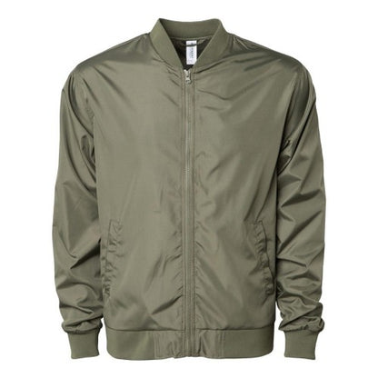 Front - Independent Trading Co. Lightweight Bomber Jacket