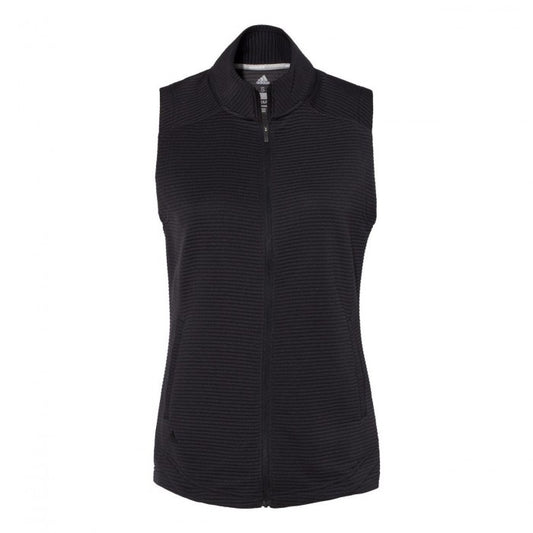 Front - Adidas Women's Textured Full-Zip Vest