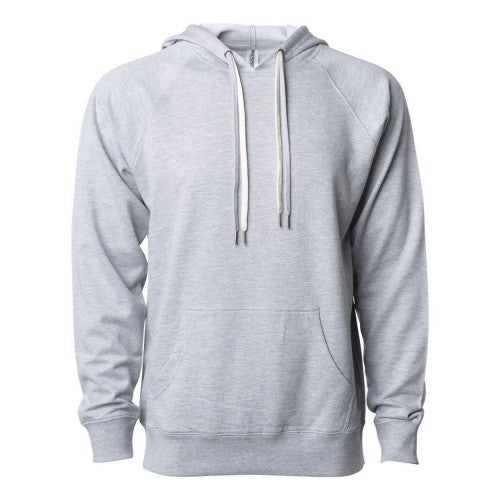 Front - Independent Trading Co. Icon Lightweight Loopback Terry Hooded Sweatshirt