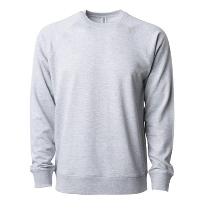 Front - Independent Trading Co. Icon Lightweight Loopback Terry Crewneck Sweatshirt