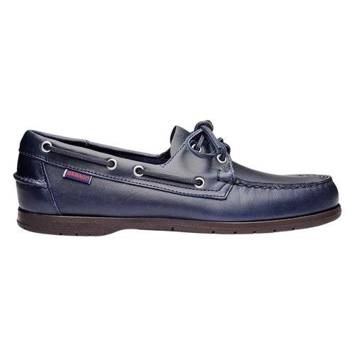 Front - Sebago Mens Endeavor Waxed Leather Boat Shoes