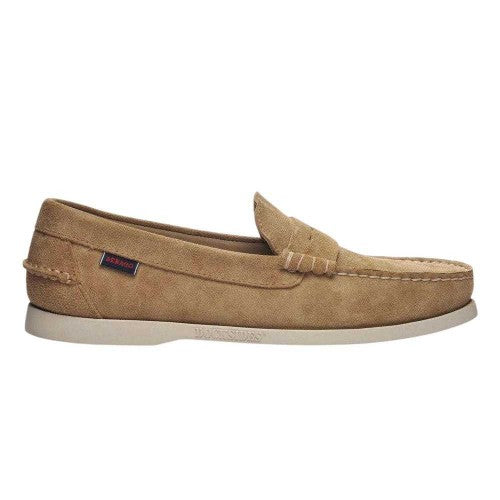 Front - Sebago Mens Dan Flesh Out Leather Loafers