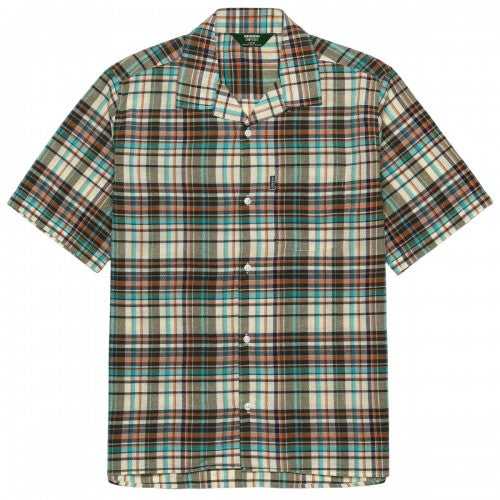 Front - Sebago Mens Harpswell Checked Madras Short-Sleeved Shirt