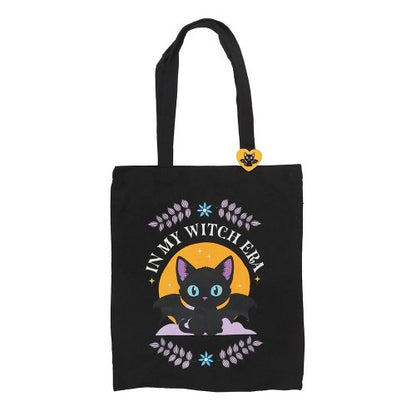 Front - Something Different In My Witch Era Batcat Polycotton Tote Bag