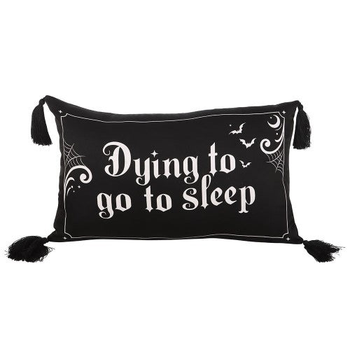 Front - Something Different Dying to Go to Sleep Satin Cushion