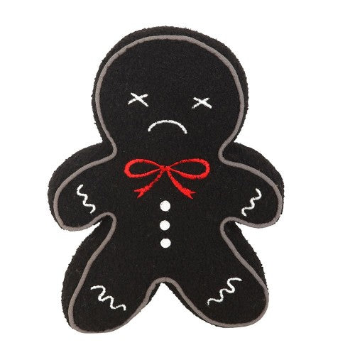 Front - Something Different Bouclé Gingerbread Man Cushion