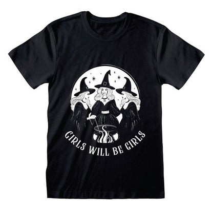 Front - Something Different Unisex Adult Girls Will Be Girls Witch T-Shirt