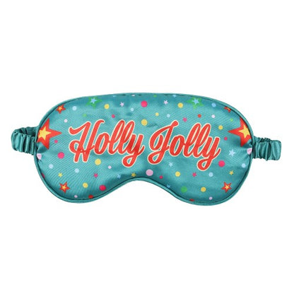 Front - Something Different Holly Jolly Satin Sleep Mask