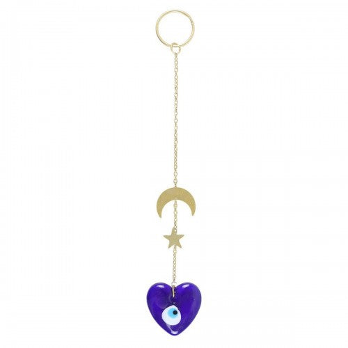 Front - Something Different All Seeing Eye Glass Heart Tree Decoration
