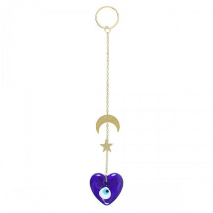 Front - Something Different All Seeing Eye Glass Heart Tree Decoration