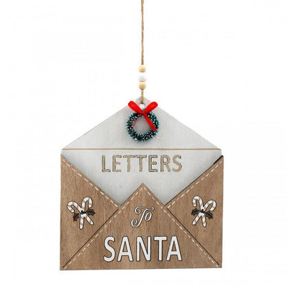 Front - Something Different Letter To Santa Wooden Christmas Hanging Ornament