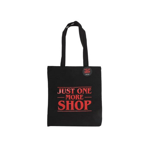 Front - Something Different Just One More Shop Polycotton Tote Bag
