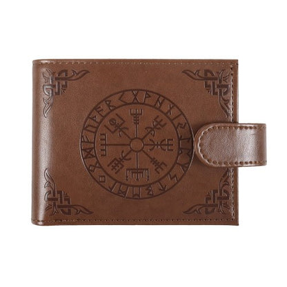 Front - Something Different Viking Compass Faux Leather Wallet