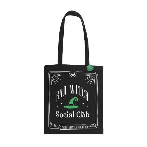 Front - Something Different Bad Witch Social Club Polycotton Tote Bag