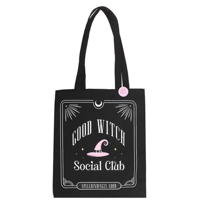 Front - Something Different Good Witch Social Club Polycotton Tote Bag