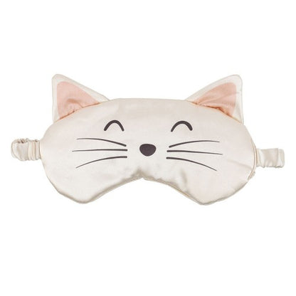 Front - Something Different Cat Face Satin Eye Mask