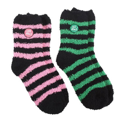 Front - Something Different Womens/Ladies Good Witch And Bad Witch Fluffy Socks (Pack of 2)