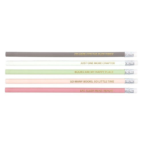 Front - Something Different Literature Inspired Pencil Top Erasers (Pack of 5)