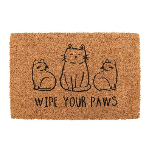 Front - Something Different Wipe Your Paws Cats Door Mat