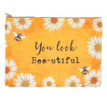Front - Something Different You Look Bee-utiful Makeup Pouch