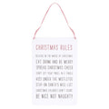 Front - Something Different Christmas Rules Metal Hanging Sign