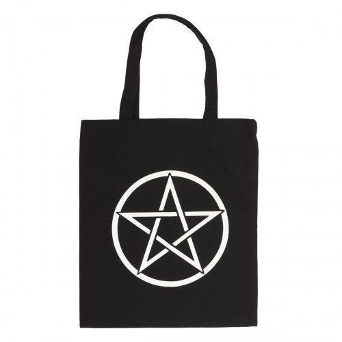 Front - Something Different Pentagram Cotton Tote Bag
