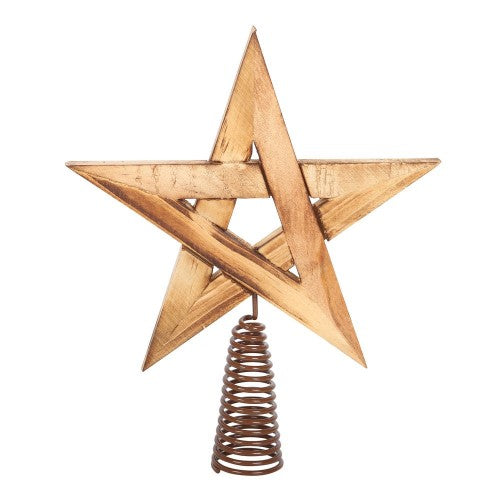 Front - Something Different Wooden Pentagram Tree Topper