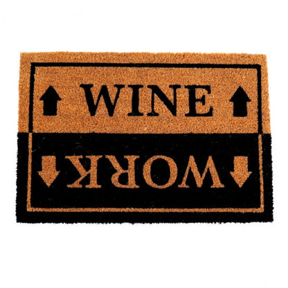 Front - Something Different Half And Half Wine/Work Door Mat