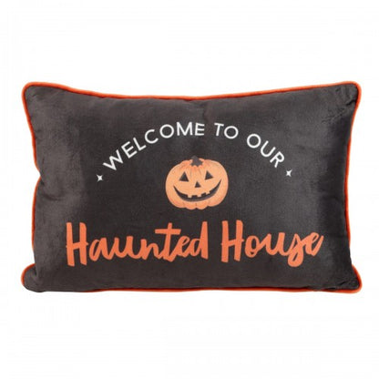 Front - Something Different Haunted House Rectangular Filled Cushion
