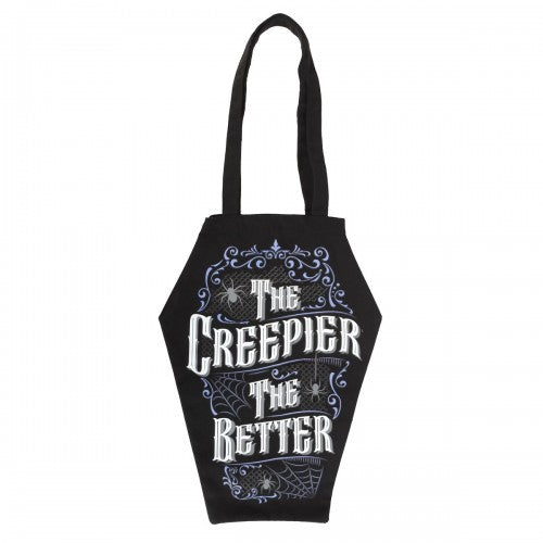 Front - Something Different The Creepier The Better Coffin Shaped Tote Bag