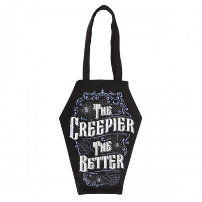 Front - Something Different The Creepier The Better Coffin Shaped Tote Bag