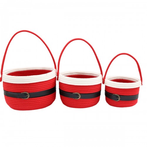 Front - Something Different Christmas Basket With Handle (Pack of 3)