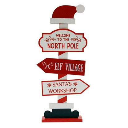 Red-White-Black - Front - Something Different North Pole Christmas Standing Sign