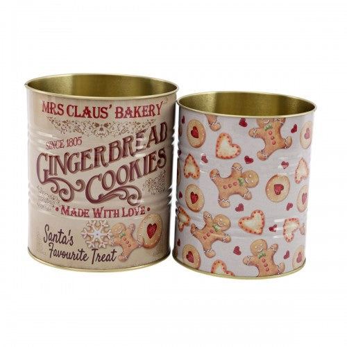 Front - Something Different Bakery Gingerbread Storage Tin (Pack of 2)