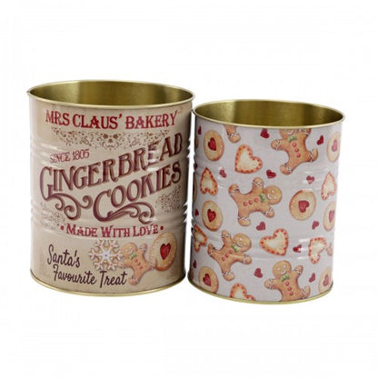 Front - Something Different Bakery Gingerbread Storage Tin (Pack of 2)