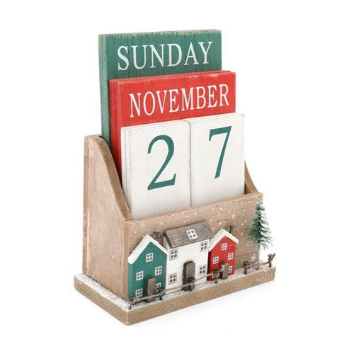 Front - Something Different Wood House Christmas Calendar