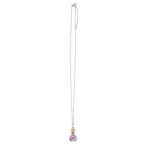 Front - Something Different Calming Amethyst Crystal Potion Bottle Necklace