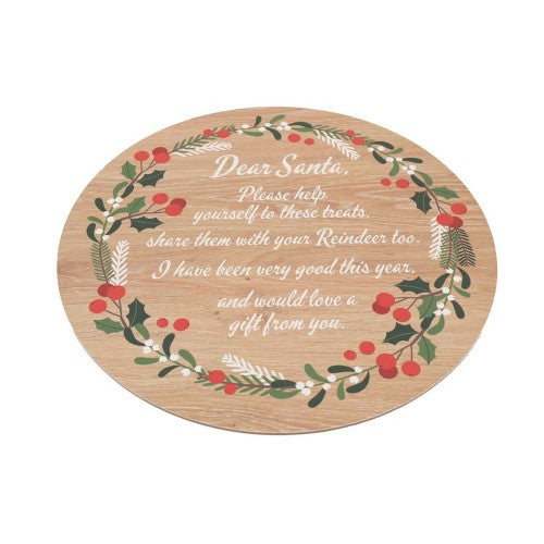 Front - Something Different Treats For Santa Christmas Serving Plate